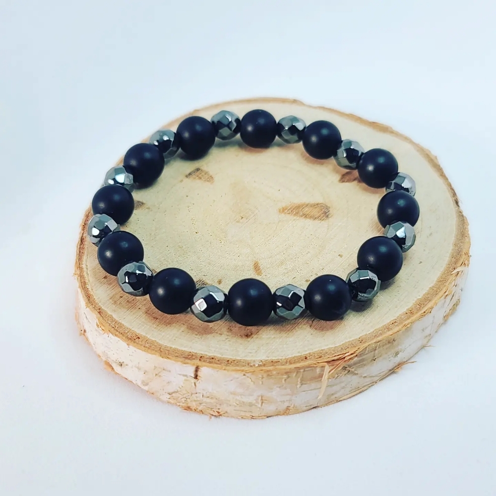 Black agate bracelet